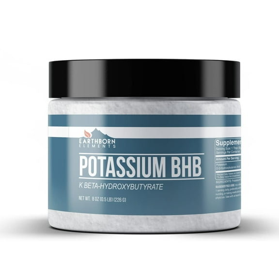 Earthborn Elements Potassium D-Beta-Hydroxybutyrate 8 oz, Potassium BHB, Always Pure