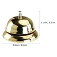 thumbnail image 3 of KAKOWELY 2 Pcs Clochette de Réception à Pression Manuelle Clochette de Service de Restaurant (Doré),3.35X"X3.35"X2.17 Pouces, 3 of 5