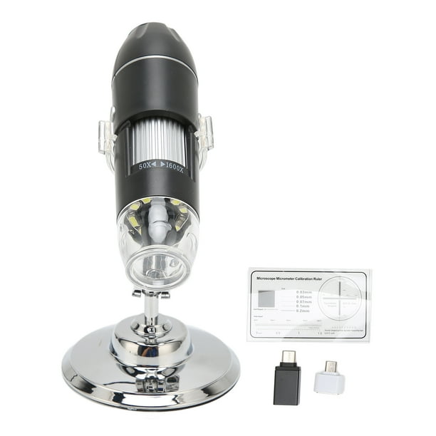 Microscopio digital USB 3 en 1 50X‑1600X Cámara endoscópica portátil de mano con aumento de 8 LED para Android