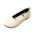 thumbnail image 2 of OKBOP Women's Faux Leather Ballet Flats, Round Toe Sleek Design, 2 of 5