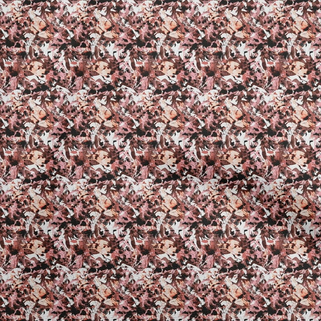 oneOone Cotton Poplin Dark Rose Brown Fabric Abstracts Sewing Material Print Fabric By The Yard 42 Inch Wide