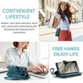 thumbnail image 3 of JTCASES for Google Pixel 8A Wallet Case with Zipper Purse Card Holders Flip Stand Wrist Strap Magnetic Closure PU Leather Anti-scratch Support Wireless Charging Drop Resistant Shell, Blue, 3 of 10
