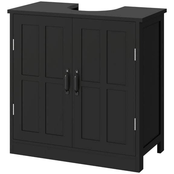 Yardi Yarda Bathroom Sink Cabinet with Adjustable Shelf, Cabinet with Durable Construction for Indoor, without Sink, Black