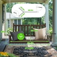 thumbnail image 4 of VEIKOUS Outdoor Wooden Porch Swing 4ft w/ Chains 2-person Swing Bench Chair for Patio, Rustic, 4 of 9