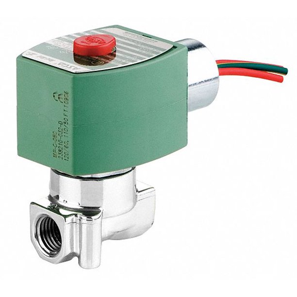 Asco Solenoid Valve,SS,NC,Air, Inert Gas 8262H080