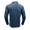 thumbnail image 5 of Ccpelsie Long Sleeve Henley Shirts for Men - Casual Fashion Crew Neck Men's Full Sleeve Tshirts Z3-Blue,L, 5 of 7