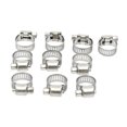 thumbnail image 3 of UPGRATOR 10Pcs Radiator Hose Clamp Set Silver Stainless Steel for Preventing Leaks in Automotive Home Use 0.9x0.9x0.3in, 3 of 5