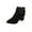 Black, variant on Miluxas Womens Casual Round Toe Boots Buckle Casual Suede Fashion Block High Heel Ankle High Boots Gray 12.5(43)