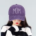 thumbnail image 1 of Sombrero de béisbol de mamá bordado, regalo del día de la madre, gorra de béisbol para mujeres, para senderismo Púrpura, 1 of 8