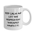thumbnail image 2 of Motivational Respiraty therapist Gifts, Keep Calm and Let the Respiraty Therapist, Funny 11oz Mug F Men Women From Friends, 2 of 2