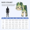 thumbnail image 4 of Xecao Adorable Kawaii Fennel Character Print Pajamas Set Mens Pajamas Long Sleeve Loungewear Two-Piece Sleepwear Button-Down Pjs Set,2PJS-Medium, 4 of 7