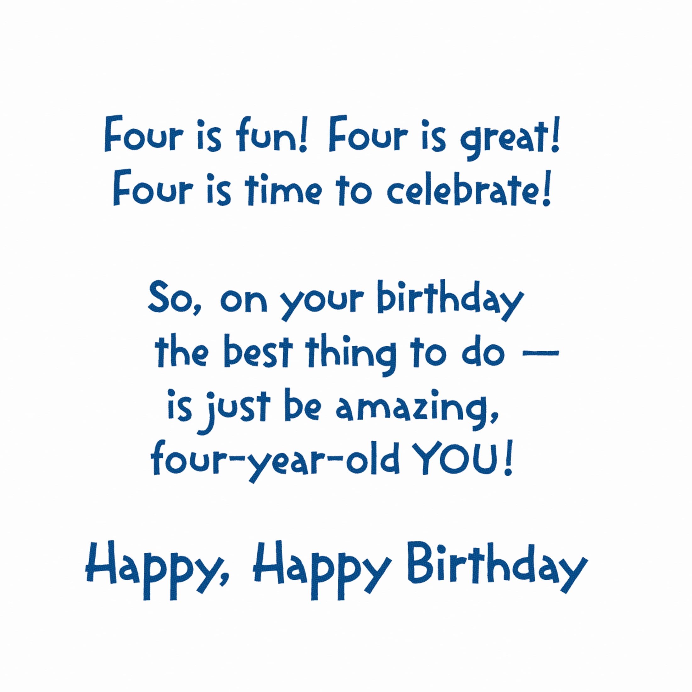 American Greetings 4th Birthday Card for Boy (Celebrate 4)