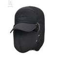 thumbnail image 2 of Gustave Men Women Trapper Hat Warm Windproof Trooper Hat with Ear Flaps Face Warmer Thermal Fur Lined Ski Cap "Gray", 2 of 10