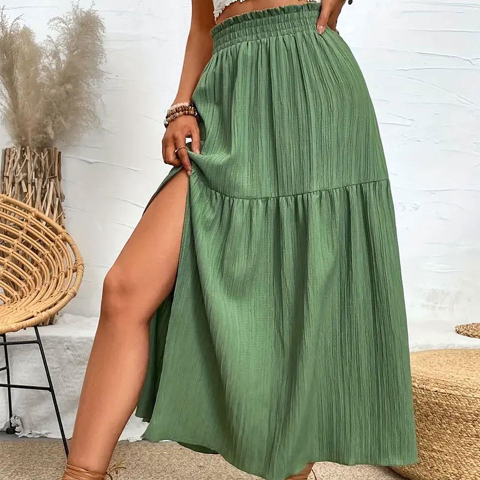 Women Casual Skirt for Women Maxi Long Midi Knee Length