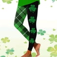 thumbnail image 5 of Shadoumai St Patricks Day Leggings for Women Irish Green Shamrock Stretchy Legging High Waisted Tummy Control Workout Yoga Pants, 5 of 6