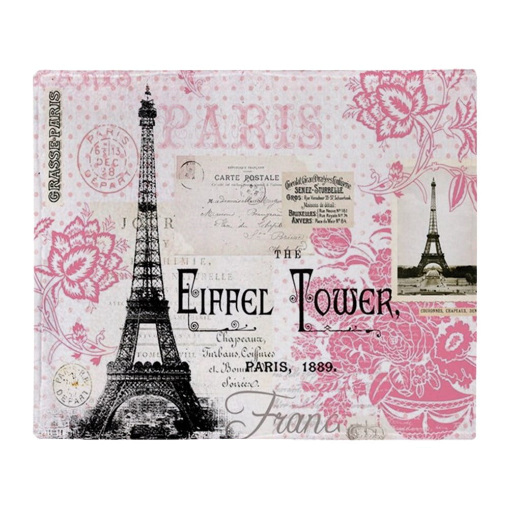 EIFFEL TOWER SOFT CONTEMPORARY EMBOSSED FRENCH COLLECTION 50x60 THROW BLANKET 