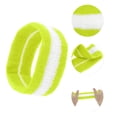 thumbnail image 3 of Unique Bargains 3Pcs Headband with Wristband Sweat Headband Fluorescent Green White, 3 of 6