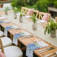 thumbnail image 4 of Cloth Napkins Set of 2 - 20x20 Inches, Blue Pink Hydrangea Washable Reusable Table Napkins, Eucalyptus Leaves Wooden Summer Botanical Soft Absortbent Dining Napkin for Party Wedding Hotel Restaurant, 4 of 8