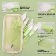 thumbnail image 3 of Juego de brochas de maquillaje Vivid Beauty Green, 18 piezas con esponjas batidoras, 3 of 6