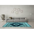 thumbnail image 3 of Ahgly Company Indoor Rectangle Abstract Light Blue Modern Area Rugs, 8' x 12', 3 of 4