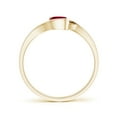 thumbnail image 2 of ANGARA Natural Semi Bezel-Set Solitaire Round Ruby Bypass Ring in 14K Yellow Gold for Women (Size-5mm) | July Birthstone, Birthday, Anniversary, Jewelry Gift for Women | Natural Ruby Ring, 2 of 10