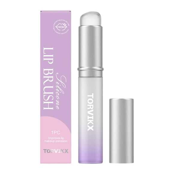 Lot de 2 Pinceaux Applicateurs en Silicone pour Lèvres pour Maquillage et Cache-Cernes / Réutilisables, Hygiéniques, Faciles à Nettoyer, Outil de Beauté de Précision pour un Brillant à Lèvres et un Rouge à Lèvres Lisses