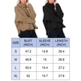 thumbnail image 6 of LAVA Women's Turtleneck Flee Sweater 2023 Fall Long Batwing Sleeve Spilt Hem Tunic Pullover Jumper Tops Khaki XL, 6 of 9