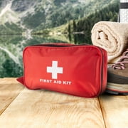 First Aid Kit- 180 Piece Set Emergency Medical Supplies for All-Purpose, Safety and Survival Essentials for Home, Car, Office by Bluestone