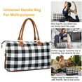thumbnail image 5 of Moclever Women Duffle Bag Weekend Overnight Bag Tote Bags Portable Diaper Bag Outdoor, White Plaid, 5 of 9