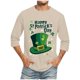 thumbnail image 1 of Camisetas de Manga Larga para Hombres, Día de San Patricio Impreso 3/4 Manga Camiseta de Fitness, Mezcla de Algodón Casual, 1 of 9