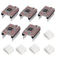 thumbnail image 1 of 5pcs A4988 Stepstick Stepper Motor Driver Module With Heat Sink For 3d Printer Reprap Suitable, 1 of 5