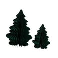 thumbnail image 4 of 2 Adornos Navideños de Papel para Árbol de Navidad, Esculturas Hechas a Mano, Decoración Navideña Verde oscuro, 4 of 9