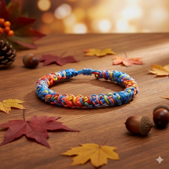 Rainbow Colored Friendship Bracelet 4 Pack