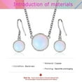 thumbnail image 4 of Handmade Moonstone Necklace & Earrings Set for Women, 4 of 6
