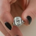 thumbnail image 4 of Pompeii Certified 4Ct Cushion Diamond Bezel Prong Solitaire Engagement Ring Lab Grown, 4 of 6