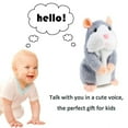 thumbnail image 2 of Talking Hamster Repeats What You Say Plush Interactive Toys Electronic Hamster Mouse Birthday Gift for Kids（Grey）, 2 of 7