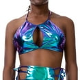 thumbnail image 2 of Afdoent Womens Tops Shiny Metallic Color Sexy Beach Swimsuit For Stage Nightclub Performances For Dance Shows Summer Parties Fashion Outfits, 2 of 4