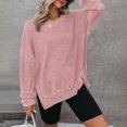 thumbnail image 5 of Acid Wash Sweatshirt For Women Crewneck Long Sleeve Pullover Tops | Cotton, Loose Fit, Streetwear, Vintage, Fall Fashion Clothes, 340, 5 of 6