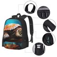 thumbnail image 4 of Daiia Realistic Turtle Backpack for Men and Women -Durable Backpack Large Capacity, Water-Resistant Bag with Adjustable Straps and Laptop Compartment, 4 of 9