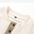 thumbnail image 3 of StSilkitty Mens Long Sleeve Sweatshirts Textured Crew Neck Button Sweatshirt Lightweight Fashion Pullover Shirts, 3 of 9