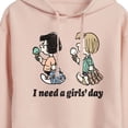 thumbnail image 3 of Peanuts - I Need A Girls Day - Juniors Cropped Pullover Hoodie, 3 of 6