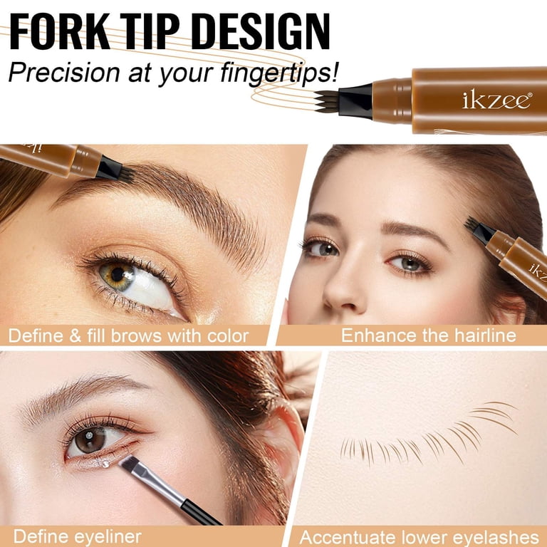 IKZEE, Eyebrow Pen, 0.06 fl oz, Black Waterproof, Lasts All Day