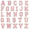 thumbnail image 1 of Uxcell 52 Paquete de Parches de Letras de Chenilla, Parches de Chenilla Autoadhesivos A-Z, Stickers de Parches Bordados para DIY Ropa de Tela, Zapatos, Bolsas, Rosa, 1 of 6