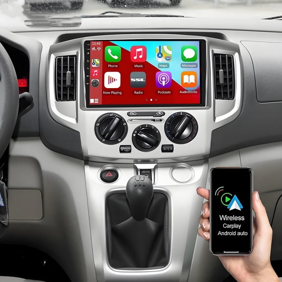 Gsuatey 2G 64G Car Radio for Nissan NV200 2013-2019 with Wireless Carplay Android Auto,9” Touchscreen Android 15 Car Stereo with Mirror Link WiFi/GPS Navigation Bluetooth FM/RDS SWC AHD Rear Camera