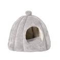 thumbnail image 2 of Usloyux Under $5 Extra Large Cat Cave Bed,Large Indoor/Outdoor Gray Cat Bed Cave with Removable Cushion & Non-Slip Base,Suitable for Cats Dogs, 2 of 6