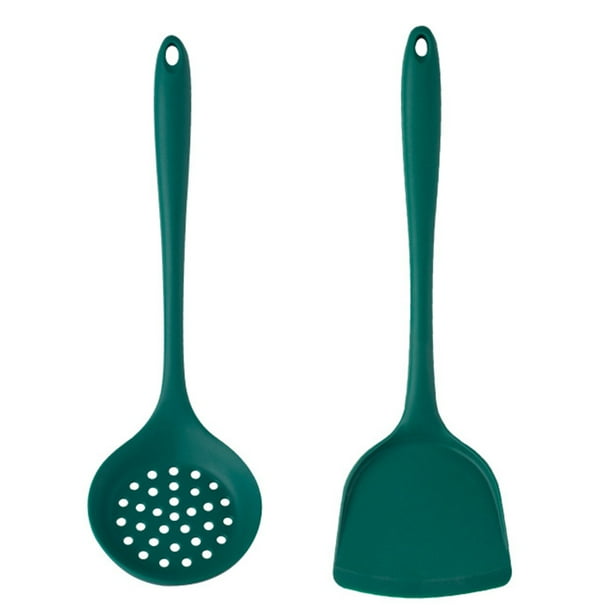 1 Conjunto de espátula de silicona y cuchara ranurada Utensilio de cocina Gadget de cocina