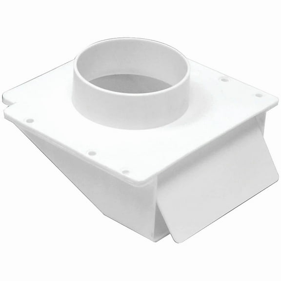 4 Inch Plastic Under Eave Vent Damper For Home And Dryer Use White