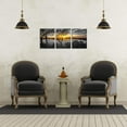 thumbnail image 6 of 3 Piece Black and White Wall Art Golden Sunrise on Lake Picture Painting Print on Canvas Nature Landscape Poster for Living Room Bedroom Decor Framed Ready to Hang, 6 of 6