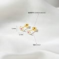 thumbnail image 4 of 14k Yellow Gold Girl's 5mm Enamel Color Small Daisy Flower Screw Back Earrings, 4 of 6