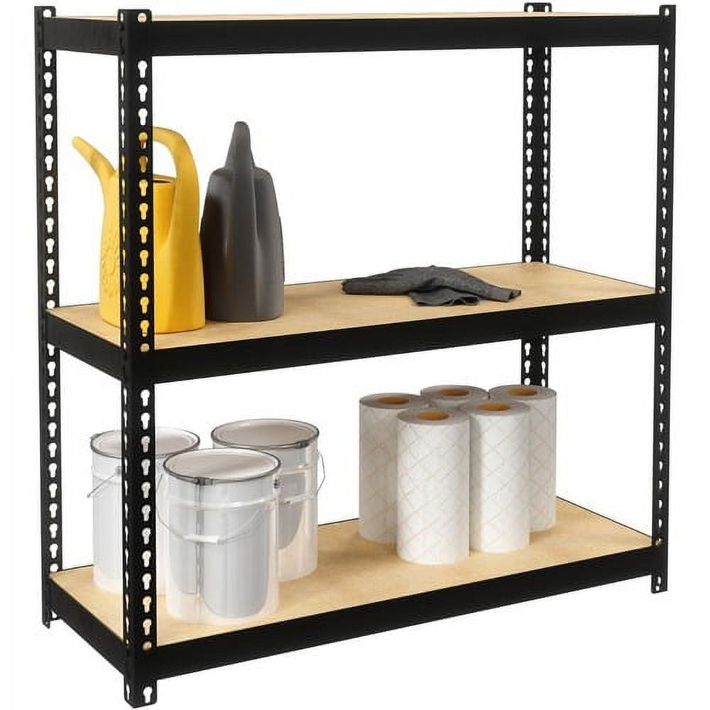 Lorell Narrow Steel Shelving 30" Height x 30" Width x 12" Depth - Recycled - Black - Steel - 1Each
